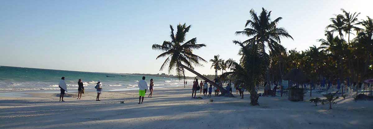 beach and sea scene in Mexico